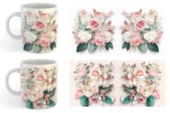 3D Flowers Mug Wrap | Sublimation Coffee Cup Product Image 5