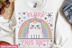 Fluff This Sh_t PNG, Funny Cat Sublimation PNG Product Image 1