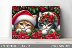 Christmas Cats Cutting Board. Christmas Cutting Board Design Product Image 1