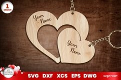 Valentine&#039;s Day Hearts Keychains | Laser Cut | Glowforge Product Image 2