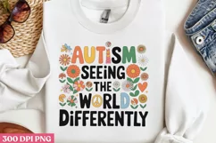 Autism_ Seeing the World PNG, Autism Sublimation PNG Product Image 3