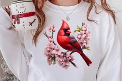 Christmas Cardinal Watercolor Clipart, Christmas Cardinal Product Image 2