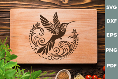 Hummingbird Design, Cutting board, Laser cut, Cricut svg Product Image 3
