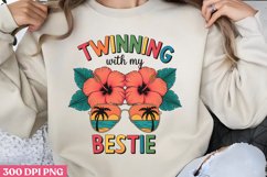 TWINNING with my BESTIE PNG, Friendship Sublimation PNG Product Image 1