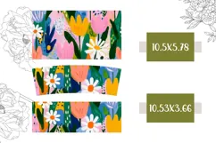Colorful Tulips Tumbler Design, Flowers 40 Oz Tumbler PNG Product Image 2