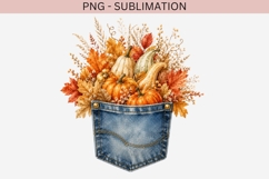 Autumn denim pocket png design for T-shirts Product Image 2