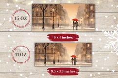 Watercolor Christmas City Mug Wrap, Christmas Coffee Cup Product Image 2
