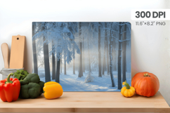 Winter Christmas Wonderland Cutting Board PNG Sublimation Product Image 1