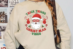 Thick Thighs and Christmas Vibes Sublimation, Christmas Png Product Image 2