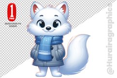 Cute Fox Clipart - PNG File Product Image 1