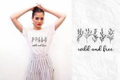 Wild and free svg, Wildflower Svg, Floral Svg, Quote svg Product Image 3