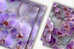 Purple Orchid Floral Digital Paper Product Image 2