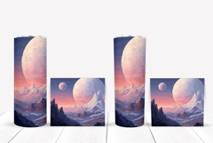 Space Tumbler Wrap Design, Planets Tumbler Sublimation Product Image 2