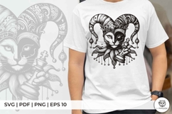 Line Art Cat Jester Chess Piece Product Image 2