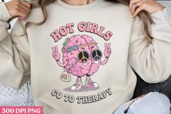 Hot girls go to therapy PNG,Groovy Mental Health PNG Product Image 3