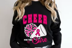 Cheer for the cure SVG, Breast cancer SVG, Cheer Mom SVG Product Image 3
