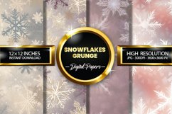 Snowflakes Grunge Digital Papers - 04 Variations Product Image 1