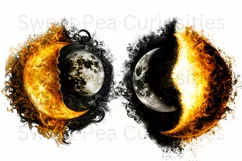 Moon, Sun, Stars, Fantasy, Ephemera, PNG, Clipart Product Image 2