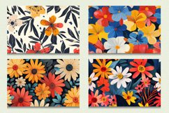Bold Flowers Cutting Boards sublimation Design Product Image 2