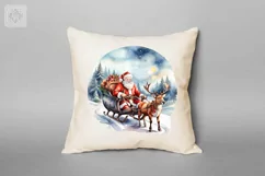 Santa's Reindeer cliparts. 3 PNG sublimation Product Image 3
