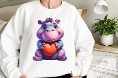 Animals Giving Heart Hand Sign, Watercolor Clipart Product Image 2