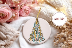 Cartoon Christmas Ornament Print, Winter Tree Ornament Product Image 2