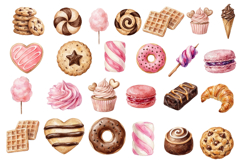 Watercolor Sweets Clipart Product Image 2