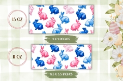 Watercolor Easter Bunny Mug Design, Easter Mug Sublimation Product Image 2