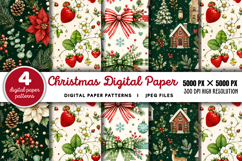 Christmas Digital Paper Backgrounds JPG Product Image 1