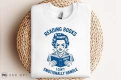 Woman Crying Reading Books Sublimation PNG Product Image 3