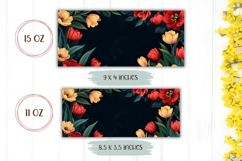 Spring Flowers Mug Design, Cartoon Tulips Mug Sublimation Product Image 2