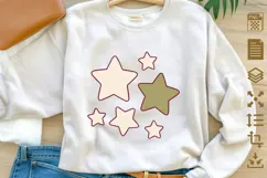 XOXO Coquette Valentine Clipart PNG SVG, Pink Bow Moon Stars Product Image 2
