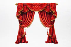 Vintage Christmas Cinema Clipart PNG Product Image 2
