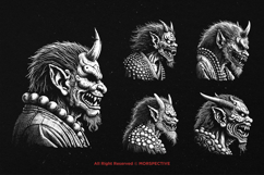 10 Bundle Dark Art Yokai Japanese Oni Demon Oriental Hannya Product Image 3
