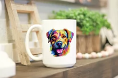 Colorful Dog Face SVG, Colorful Dog Portrait Clipart png Product Image 2