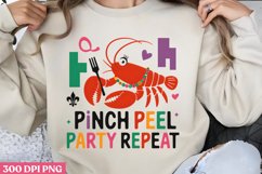 Pinch, peel, party, repeat PNG, Mardi Gras Sublimation PNG Product Image 1