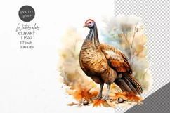 Thanksgiving clipart, Turkey clipart, Autumn clipart, Product Image 1