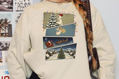 Vintage Christmas Scene Sublimation, Christmas Png Product Image 4