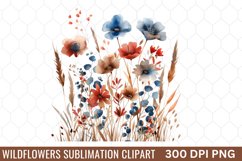Wildflowers Sublimation Clipart Product Image 1