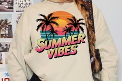 Summer Vibes Sublimation, Vintage Summer Png Product Image 3