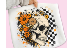Retro Floral Skeleton PNG, Trendy Halloween Skull Design Product Image 4