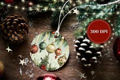 Christmas Baubles Ornament PNG, Winter Round Ornament Product Image 2
