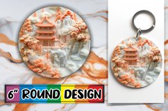 Beauty View Circle Kaychain Sublimation Print PNG Product Image 1
