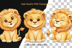 15 Bundle Watercolor Baby Lion King Jungle Animal Wildlife Product Image 2