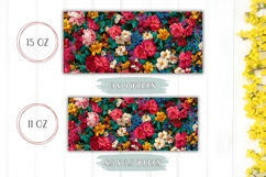 Cute Floral Mug Template, Flowers Mug Sublimation PNG Product Image 2