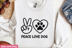 Peace love dog mom PNG, Dog Mom Sublimation PNG Product Image 1