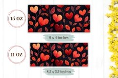 Love Mug Wrap Design, Love Hearts Mug Sublimation Product Image 2