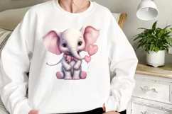 Pastel Baby Nursery Clipart Big, Baby Boy Elephant Clipart Product Image 2