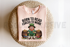 Born to Read Bookish, St Patrick's Day Sublimation PNG Product Image 2