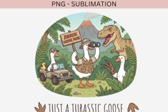 Funny Jurassic Goose PNG | Dinosaur Goose Clipart Product Image 3